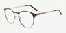 Jayce Matte Brown MetalEyeglass Frames from EyeBuyDirect, Angle View