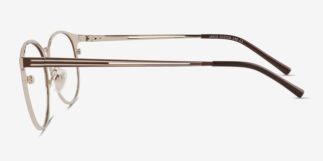 Jayce Matte Brown MetalEyeglass Frames from EyeBuyDirect, Side View