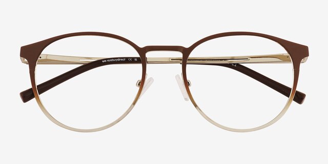 Jayce Matte Brown MetalEyeglass Frames from EyeBuyDirect, Closed View