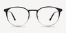 Jayce Gradient Black MetalEyeglass Frames from EyeBuyDirect, Front View
