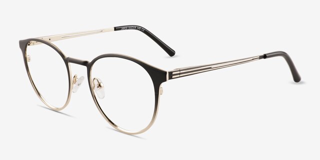 Jayce Gradient Black MetalEyeglass Frames from EyeBuyDirect, Angle View