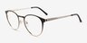 Jayce Gradient Black MetalEyeglass Frames from EyeBuyDirect, Angle View