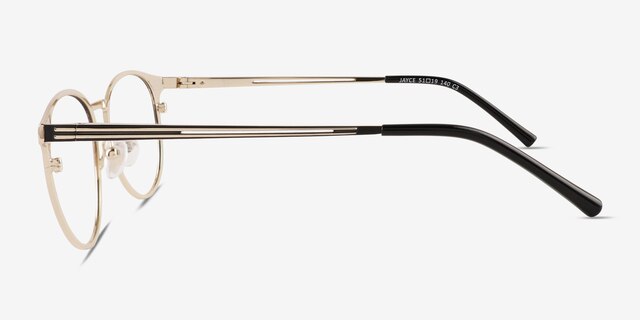 Jayce Gradient Black MetalEyeglass Frames from EyeBuyDirect, Side View
