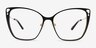 Truly Black MetalEyeglass Frames from EyeBuyDirect, Front View