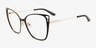 Truly Black MetalEyeglass Frames from EyeBuyDirect, Angle View