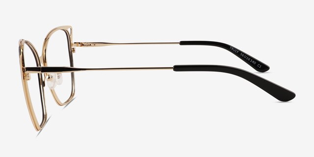 Truly Black MetalEyeglass Frames from EyeBuyDirect, Side View