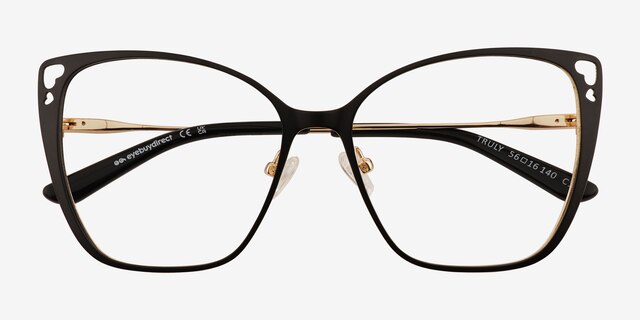 Truly Black MetalEyeglass Frames from EyeBuyDirect, Closed View