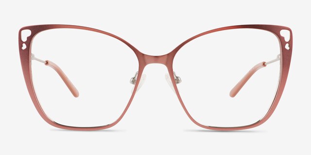 Truly Pink MetalEyeglass Frames from EyeBuyDirect, Front View