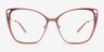 Truly Pink MetalEyeglass Frames from EyeBuyDirect, Front View