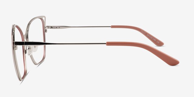 Truly Pink MetalEyeglass Frames from EyeBuyDirect, Side View