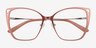 Truly Pink MetalEyeglass Frames from EyeBuyDirect, Closed View