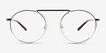 Tayler Gradient Black Silver MetalEyeglass Frames from EyeBuyDirect, Front View