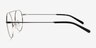 Tayler Gradient Black Silver MetalEyeglass Frames from EyeBuyDirect, Side View