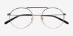 Tayler Gradient Black Silver MetalEyeglass Frames from EyeBuyDirect, Closed View