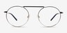 Tayler Gradient Navy Gold MetalEyeglass Frames from EyeBuyDirect, Front View