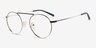 Tayler Gradient Navy Gold MetalEyeglass Frames from EyeBuyDirect, Angle View