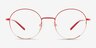 Saige Gradient Red Gold MetalEyeglass Frames from EyeBuyDirect, Front View
