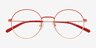 Saige Gradient Red Gold MetalEyeglass Frames from EyeBuyDirect, Closed View