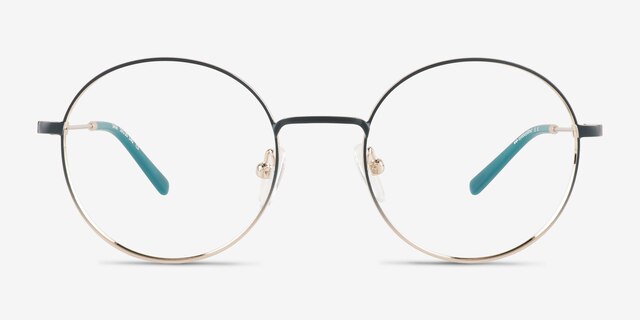 Saige Gradient Green Gold MétalMontures de lunettes de vue d'EyeBuyDirect, Vue de Face