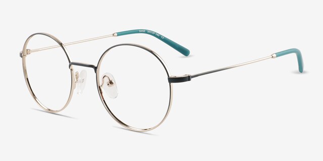 Saige Gradient Green Gold MétalMontures de lunettes de vue d'EyeBuyDirect, Vue d'Angle