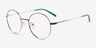Saige Gradient Green Gold MétalMontures de lunettes de vue d'EyeBuyDirect, Vue d'Angle