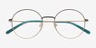 Saige Gradient Green Gold MetalEyeglass Frames from EyeBuyDirect, Closed View