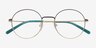 Saige Gradient Green Gold MétalMontures de lunettes de vue d'EyeBuyDirect, Vue Rapprochée