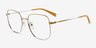 Adley Gradient Yellow Silver MetalEyeglass Frames from EyeBuyDirect, Angle View