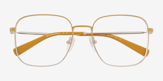 Adley Gradient Yellow Silver MetalEyeglass Frames from EyeBuyDirect, Closed View