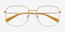 Adley Gradient Yellow Silver MetalEyeglass Frames from EyeBuyDirect, Closed View