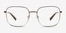 Adley Gradient Brown Gold MetalEyeglass Frames from EyeBuyDirect, Front View