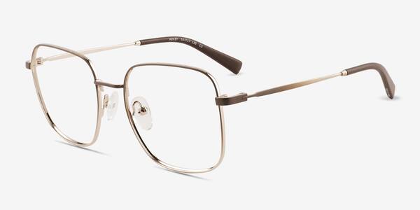 Gradient Brown Gold Adley -  Metal Eyeglasses