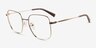 Adley Gradient Brown Gold MetalEyeglass Frames from EyeBuyDirect, Angle View