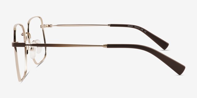 Adley Gradient Brown Gold MetalEyeglass Frames from EyeBuyDirect, Side View
