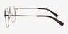 Adley Gradient Brown Gold MetalEyeglass Frames from EyeBuyDirect, Side View