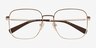 Adley Gradient Brown Gold MetalEyeglass Frames from EyeBuyDirect, Closed View