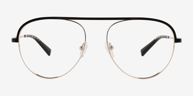 Kori Black Gold MetalEyeglass Frames from EyeBuyDirect, Front View