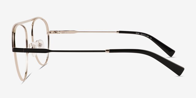 Kori Black Gold MetalEyeglass Frames from EyeBuyDirect, Side View