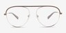 Kori Gray Silver MetalEyeglass Frames from EyeBuyDirect, Front View