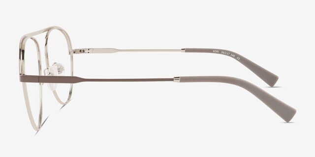 Kori Gray Silver MetalEyeglass Frames from EyeBuyDirect, Side View