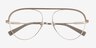Kori Gray Silver MetalEyeglass Frames from EyeBuyDirect, Closed View
