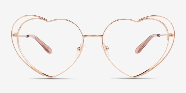 Always Rose Gold MetalEyeglass Frames from EyeBuyDirect, Front View