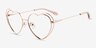 Always Rose Gold MetalEyeglass Frames from EyeBuyDirect, Angle View