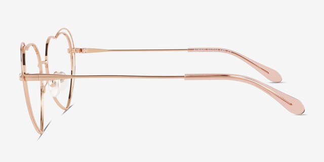 Always Rose Gold MetalEyeglass Frames from EyeBuyDirect, Side View