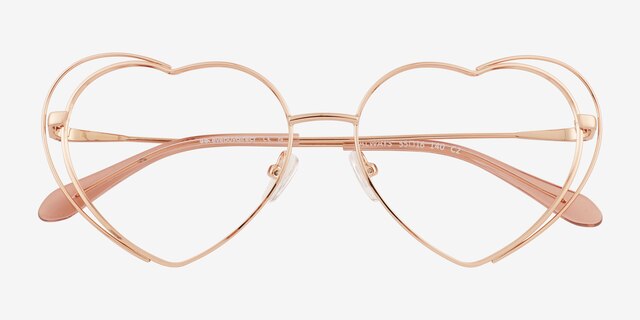 Always Rose Gold MetalEyeglass Frames from EyeBuyDirect, Closed View