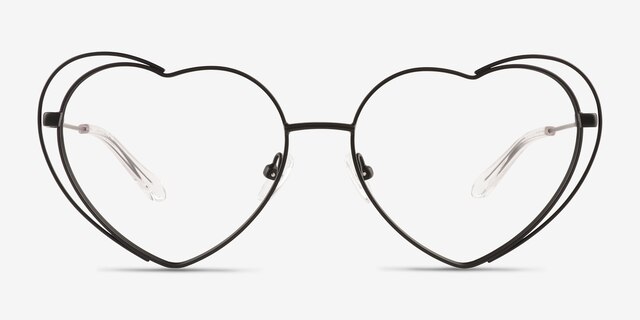 Always Noir MétalMontures de lunettes de vue d'EyeBuyDirect, Vue de Face