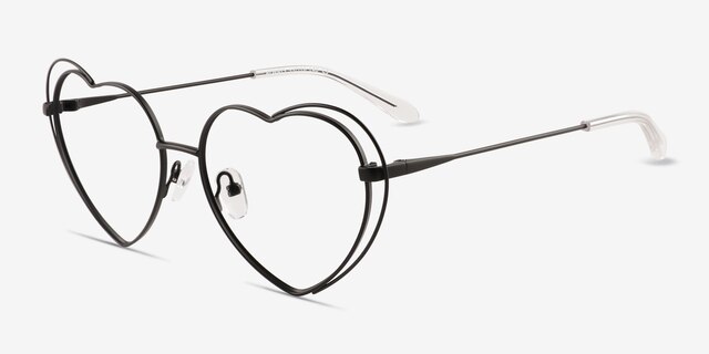 Always Noir MétalMontures de lunettes de vue d'EyeBuyDirect, Vue d'Angle