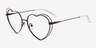 Always Noir MétalMontures de lunettes de vue d'EyeBuyDirect, Vue d'Angle