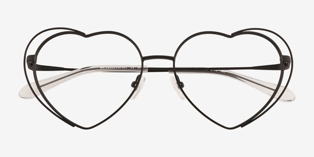 Always Noir MétalMontures de lunettes de vue d'EyeBuyDirect, Vue Rapprochée