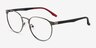 Ftw Matte Gunmetal MétalMontures de lunettes de vue d'EyeBuyDirect, Vue d'Angle